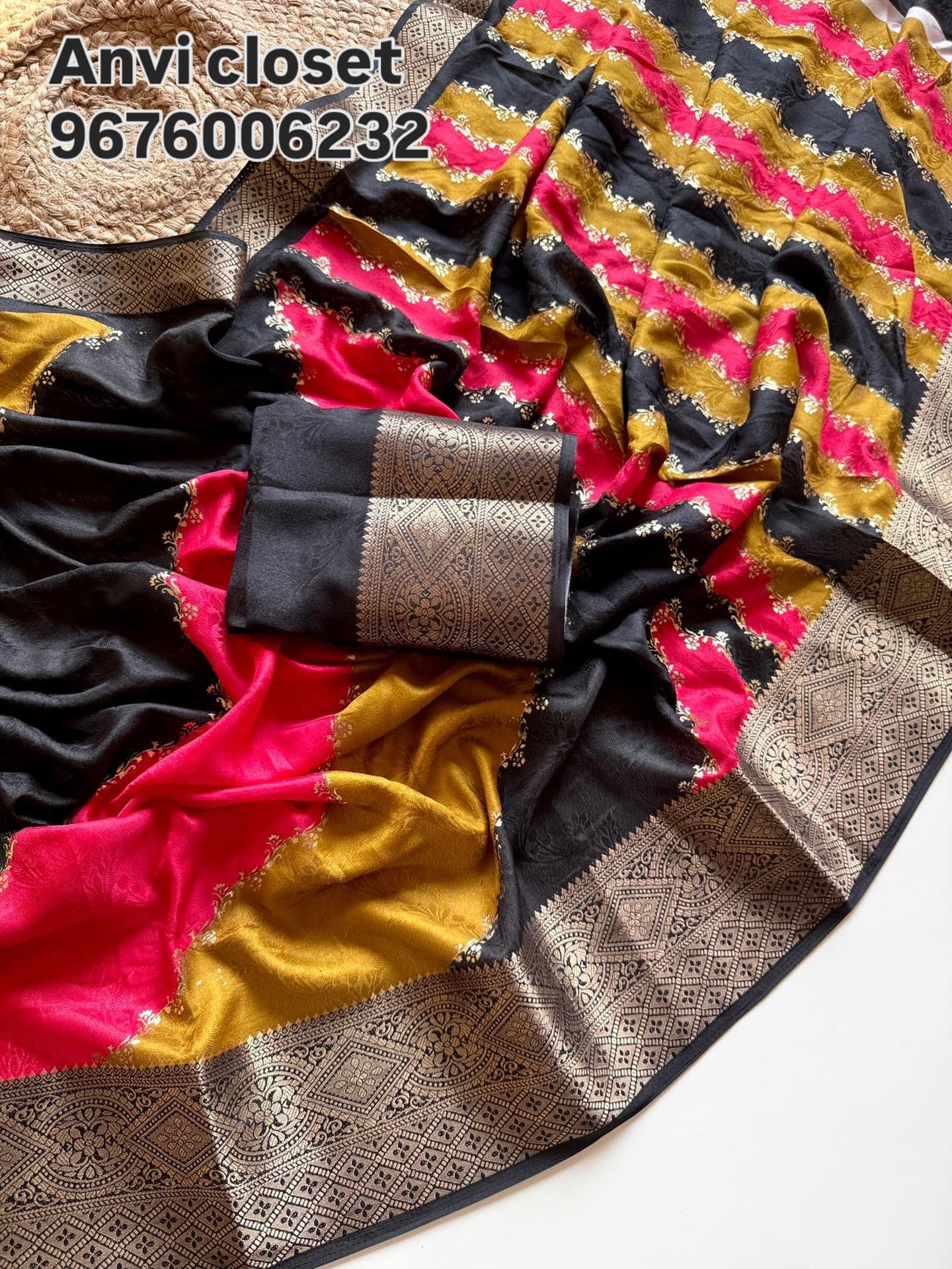 Foil-Printed Multi Saree