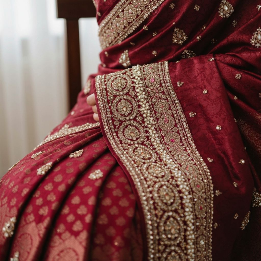 Royal Burgundy Bridal Set